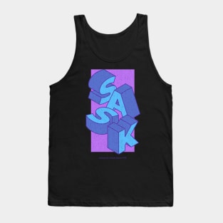 Cubist Sask A Vision in Blue and Purple Tank Top